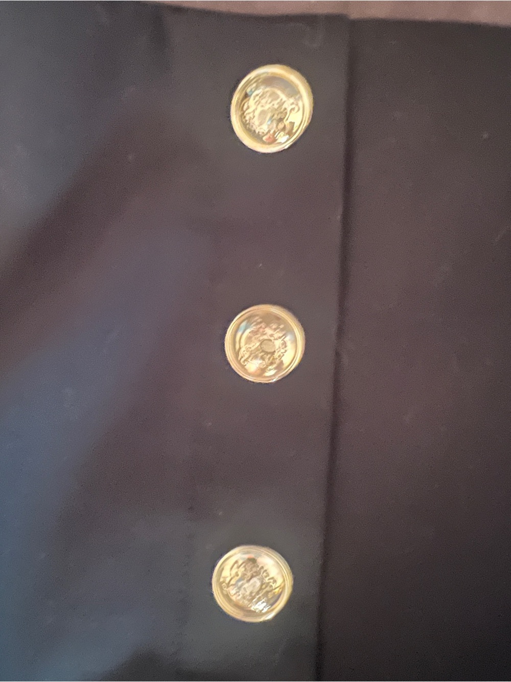 Zara High-Waist Black shorts with Gold Button - Picture 3 of 3
